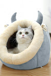 Cat House Villa Enclosed Cat Bed - TikTok Pet Shop