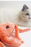 Electric Jumping Shrimp Cat Plush Toy - Tiktokpetshop