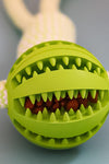 Interactive Hemp Rope Rubber Food Leaking Dog Ball - Tiktokpetshop