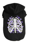 Purple Skull Ribcage Halloween Dog Clothing - Tiktokpetshop