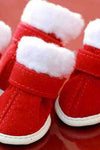 Red Christmas Pet Boots - Tiktokpetshop