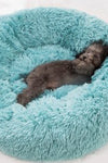Round Long Haired Fleece Pet Bed - Tiktokpetshop