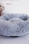 Round Long Haired Fleece Pet Bed - Tiktokpetshop